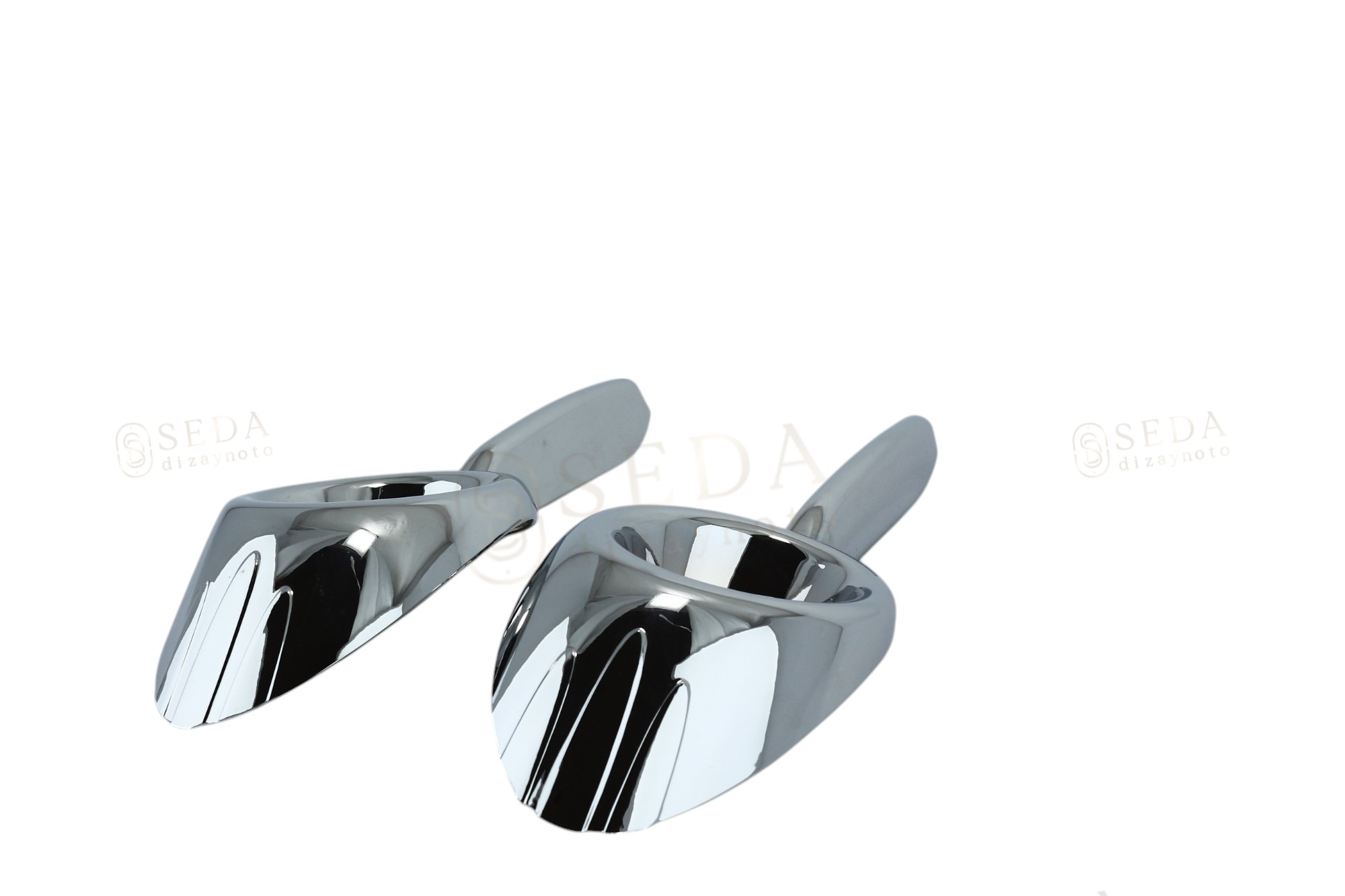 Fiat Doblo 2 Panel Van/Lav 2010 > 2014 Sis Farı Çerçevesi 2 Prç. ABS Krom - Görsel 2