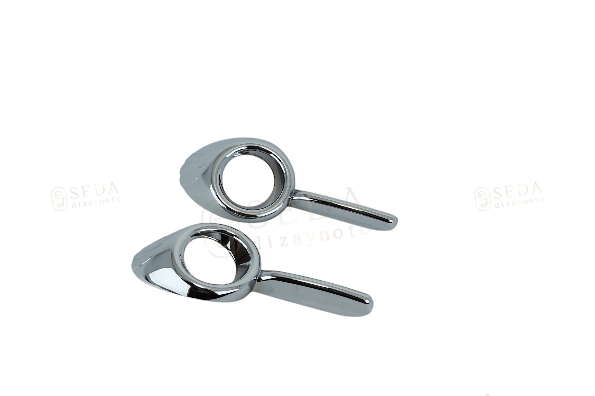 Fiat Doblo 2 Panel Van/Lav 2010 > 2014 Sis Farı Çerçevesi 2 Prç. ABS Krom