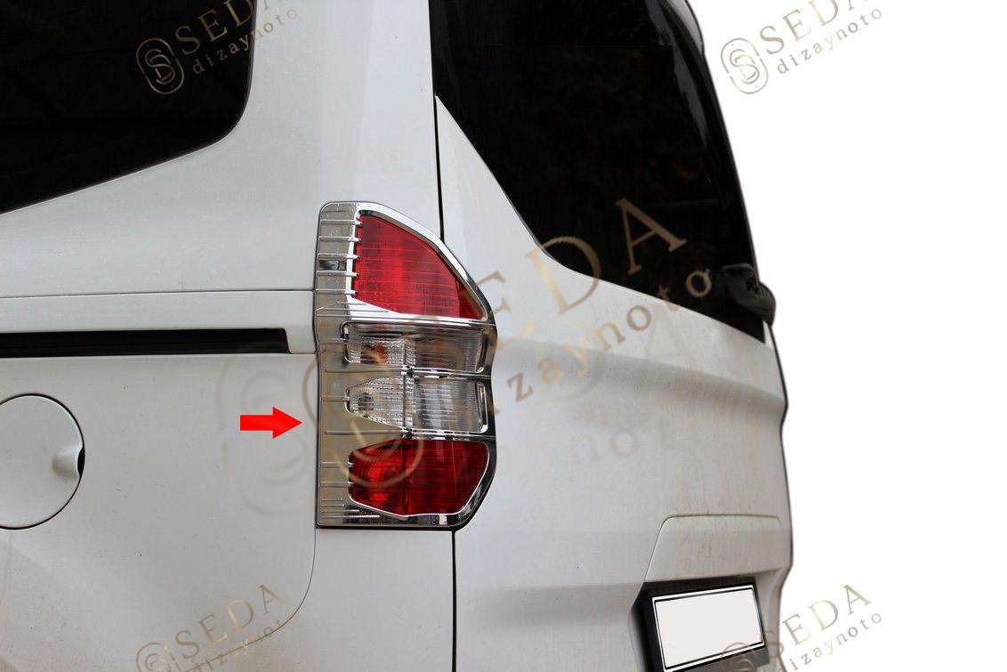 Ford Courier Van 2014 > 2023 Stop Çerçevesi 2 Prç. ABS Krom - Görsel 5