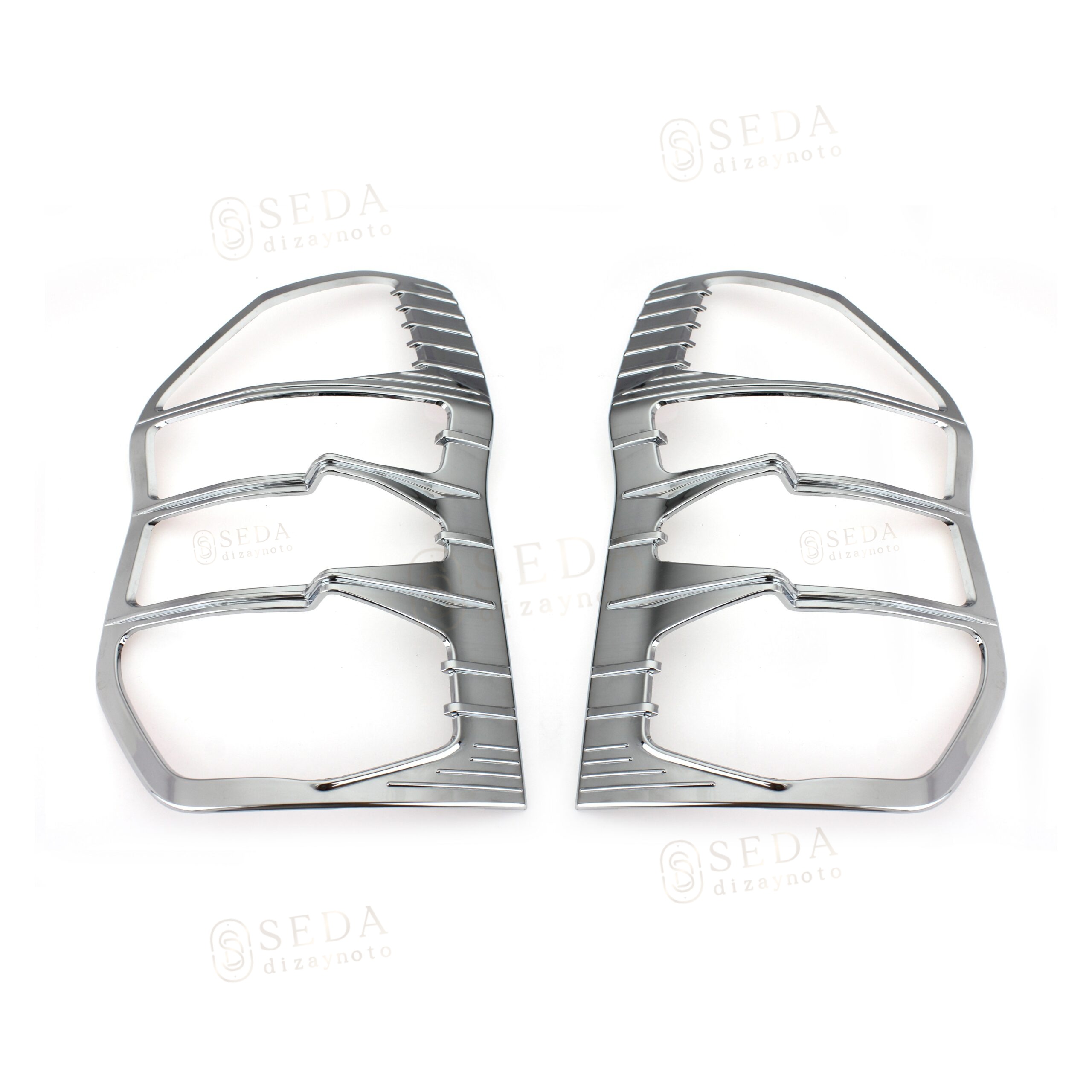 Ford Courier Van 2014 > 2023 Stop Çerçevesi 2 Prç. ABS Krom - Görsel 3