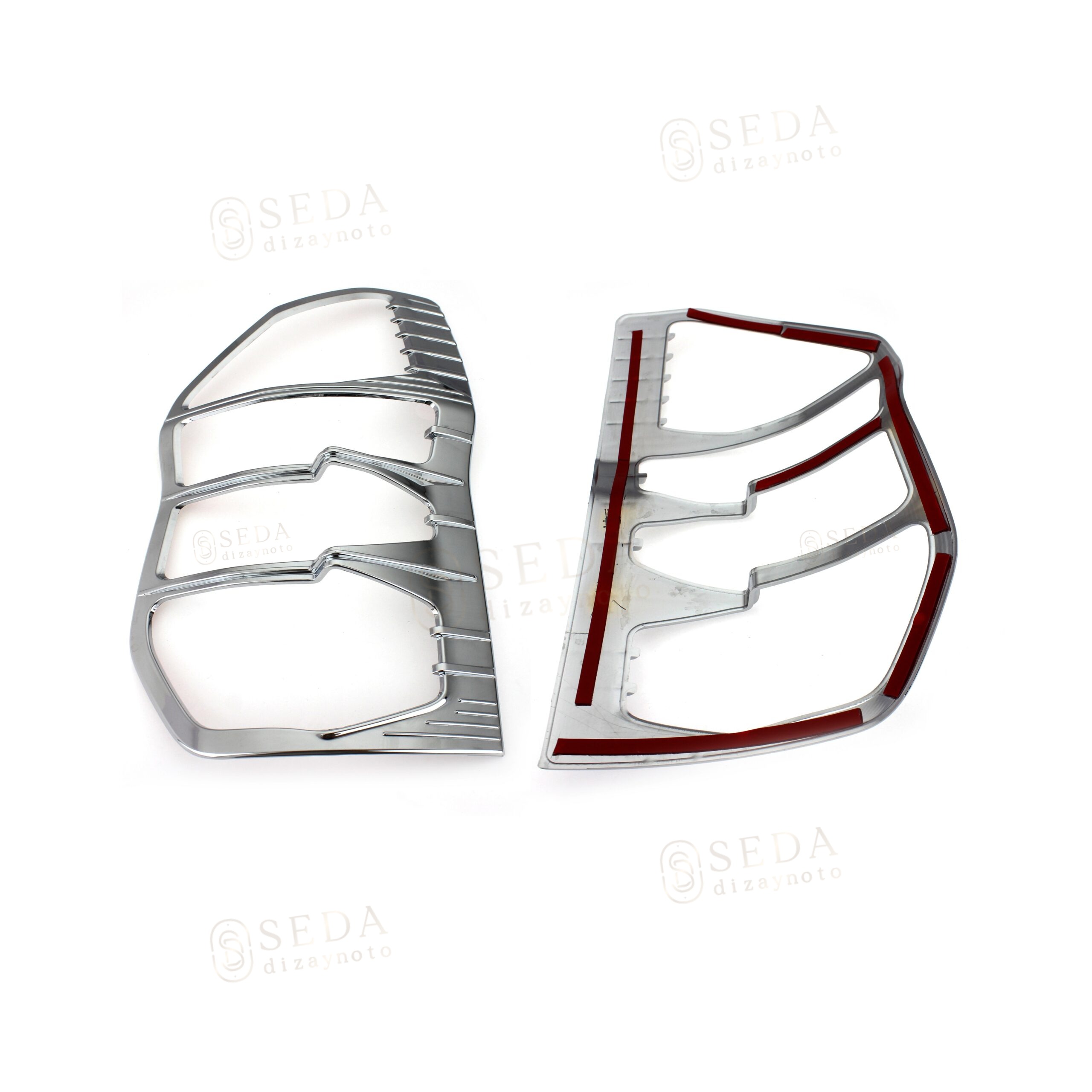 Ford Courier Van 2014 > 2023 Stop Çerçevesi 2 Prç. ABS Krom - Görsel 4