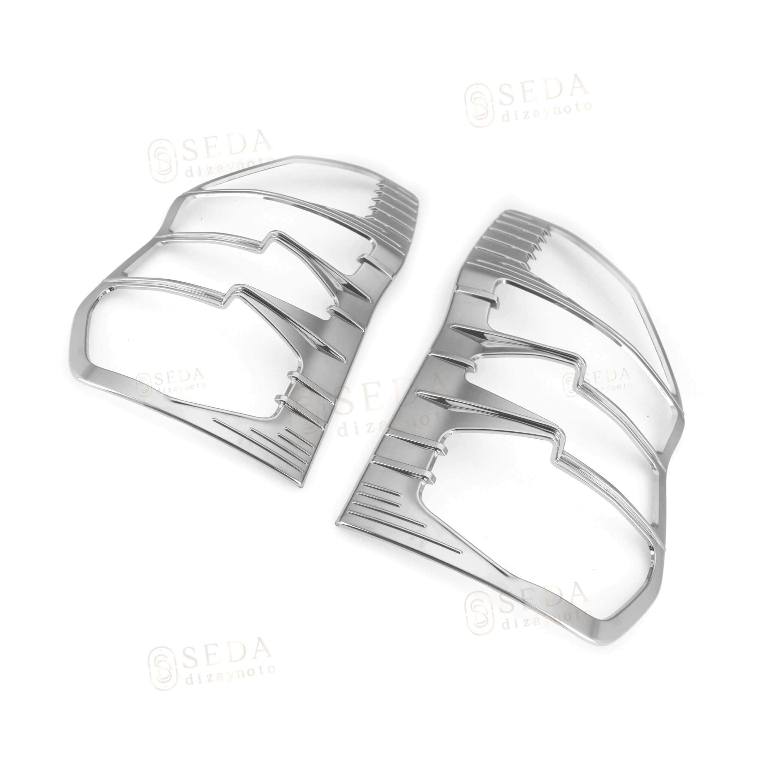 Ford Courier Van 2014 > 2023 Stop Çerçevesi 2 Prç. ABS Krom - Görsel 2