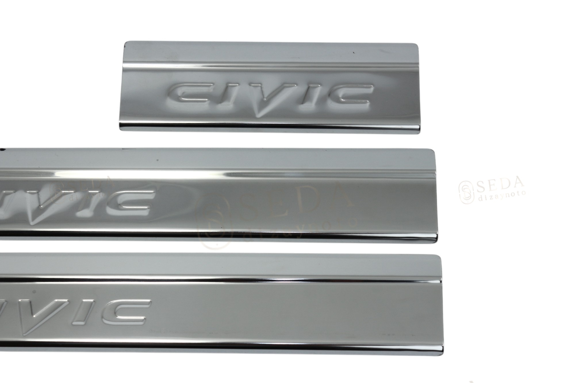 Honda Civic SD 2012 > 2016 Kapı Eşiği 4 Prç. P. Çelik - Görsel 2