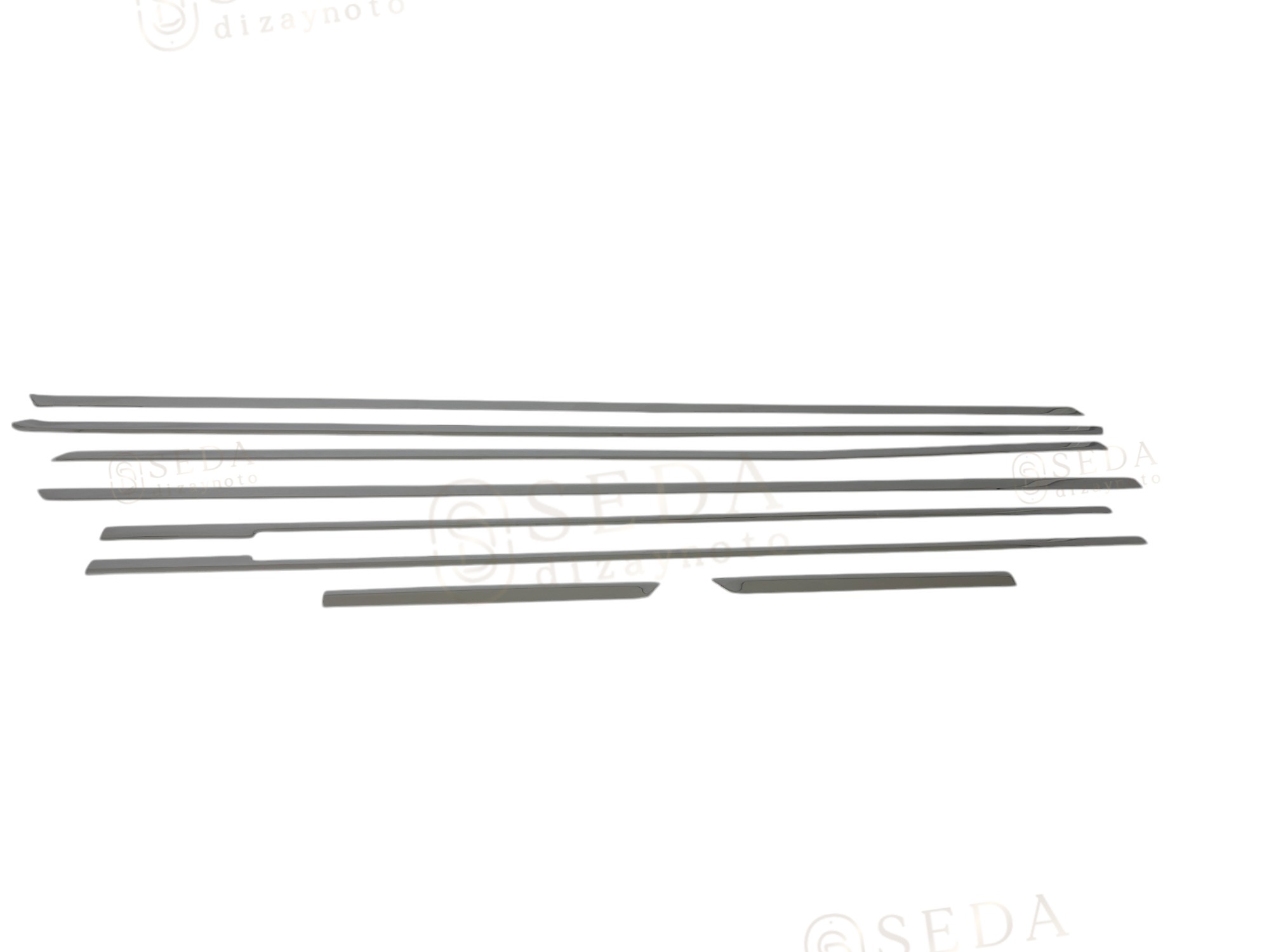 Mercedes Vito W447 Van 2014 > Cam Alt Çıtaları 8 Prç.(Tek Sürgü L3) - Görsel 3