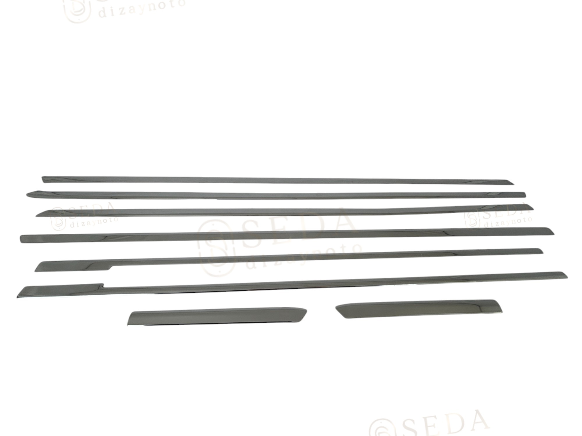 Mercedes Vito W447 Van 2014 > Cam Alt Çıtaları 8 Prç.(Tek Sürgü L3) - Görsel 4