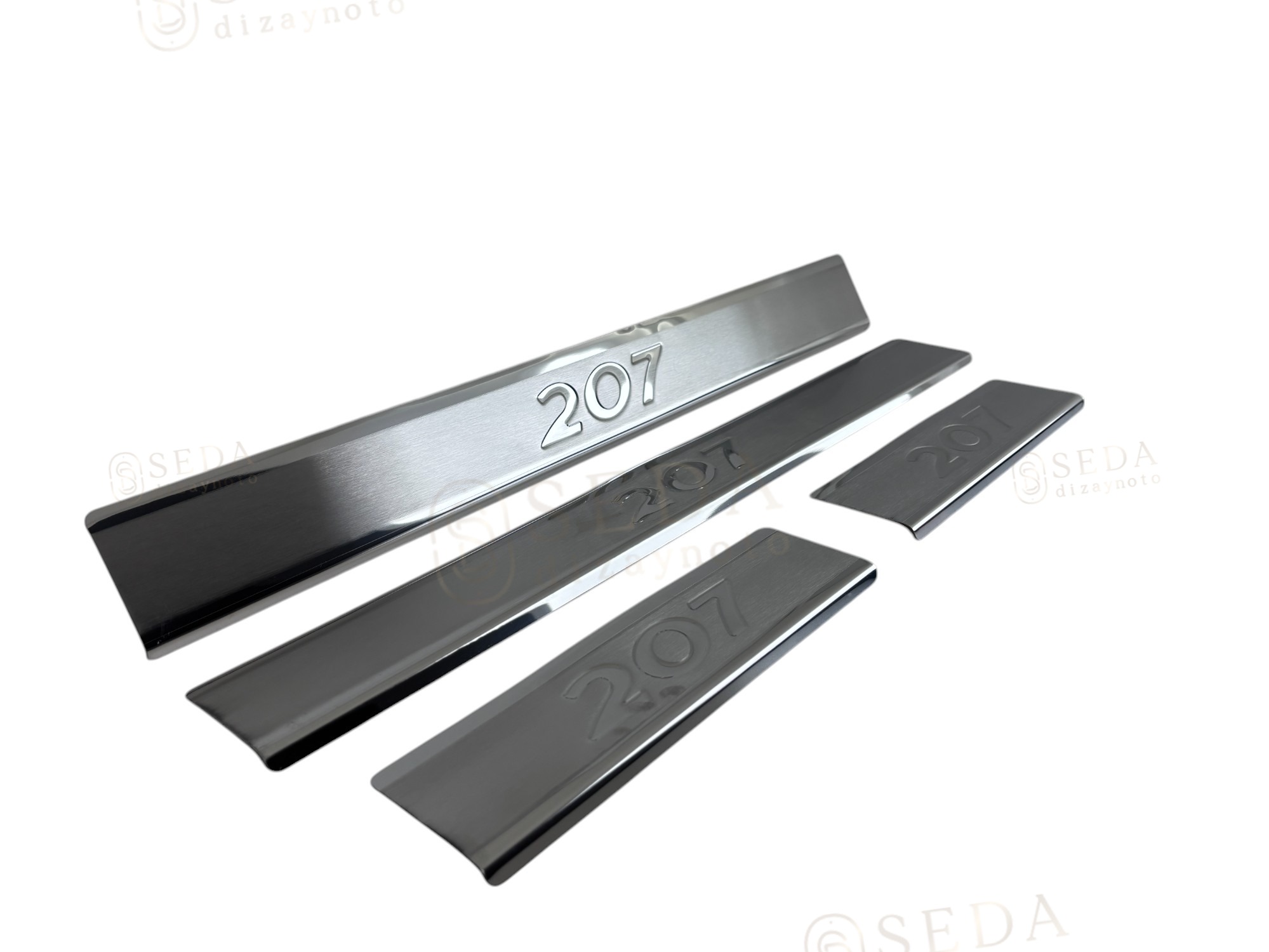 Peugeot 207 HB /SW 2006 > 2012 Kapı Eşiği 4 Prç. P. Çelik - Görsel 2