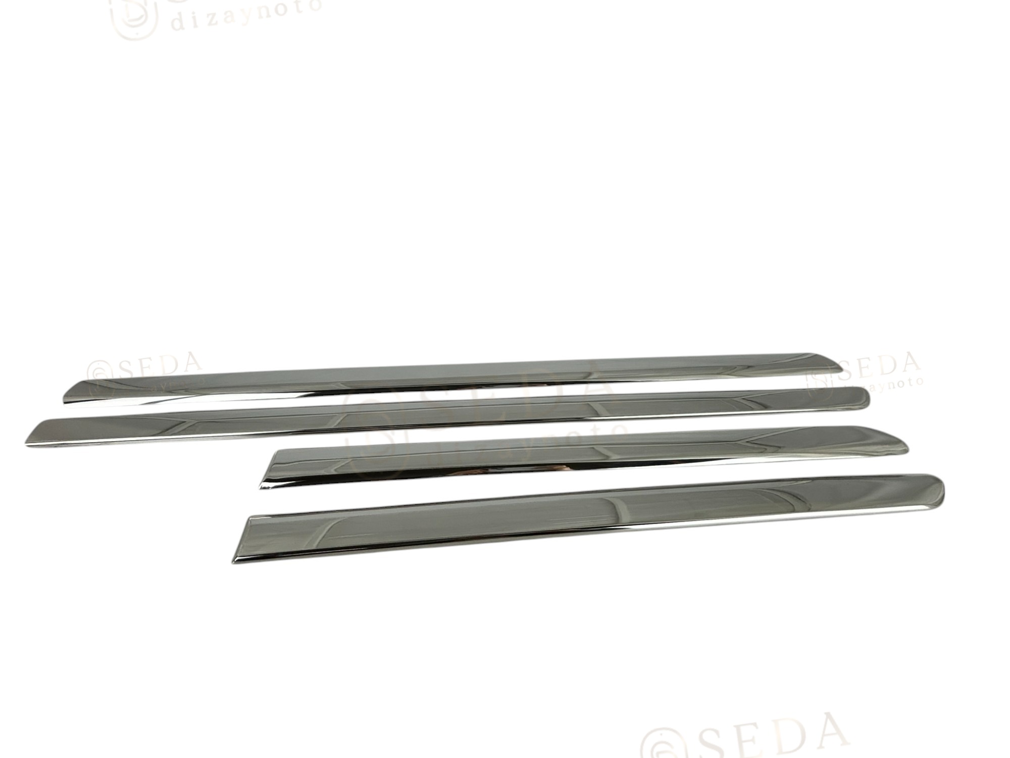 Peugeot 407 SD/SW/Coupe 2004 > 2010 Yan Kapı Çıtası 4 Prç. P. Çelik