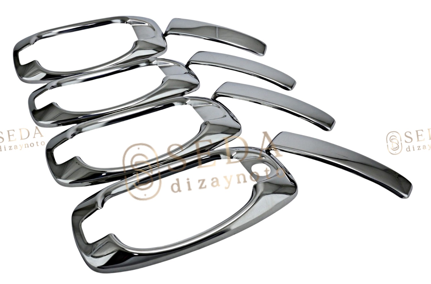 Citroen Nemo Minivan/Mpv 2007 > Kapı Kolu 4 Kapı 8 Prç. P. Çelik (Set)