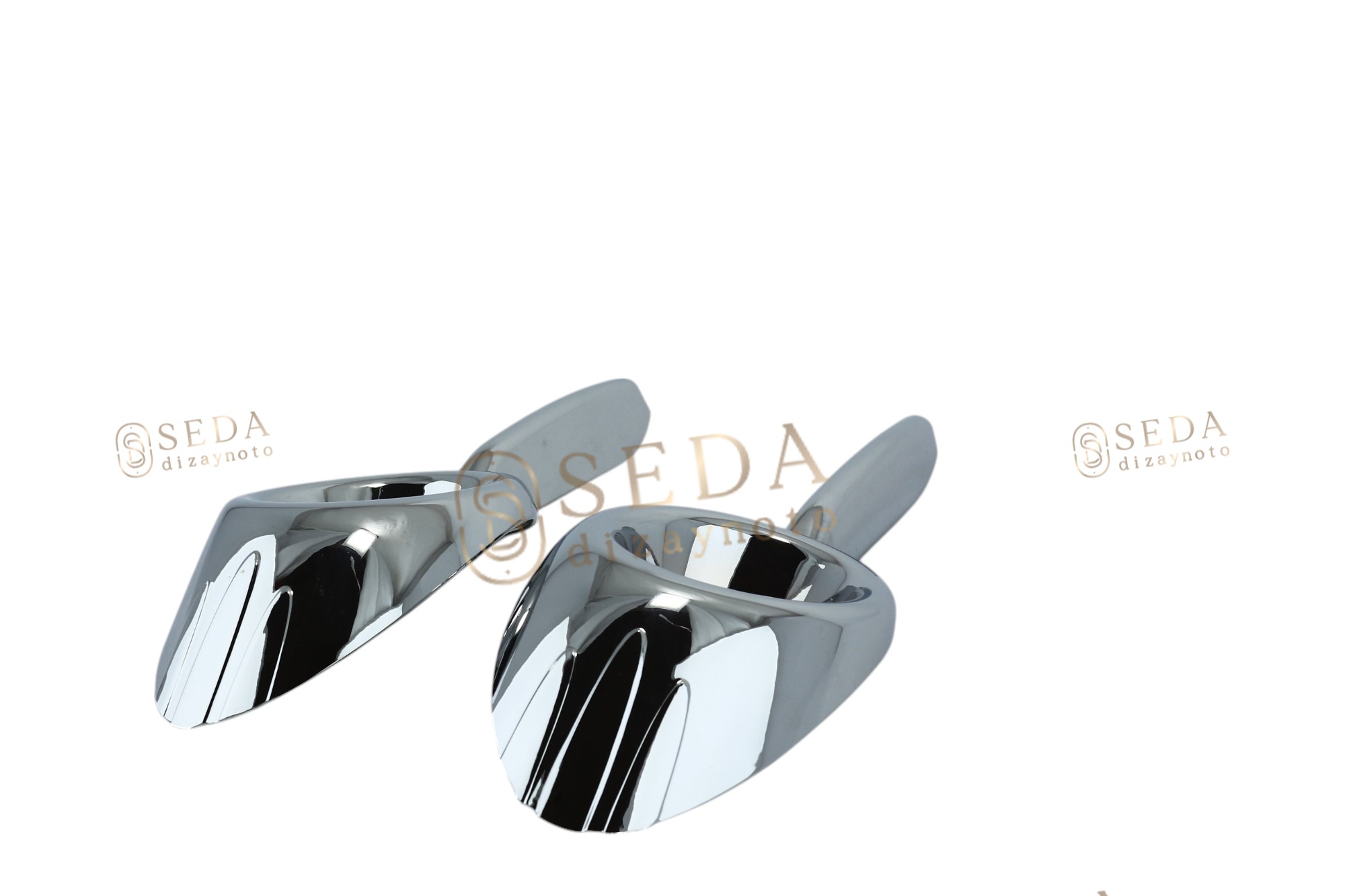 Fiat Doblo 2 Panel Van/Lav 2010 > 2014 Sis Farı Çerçevesi 2 Prç. ABS Krom - Görsel 2