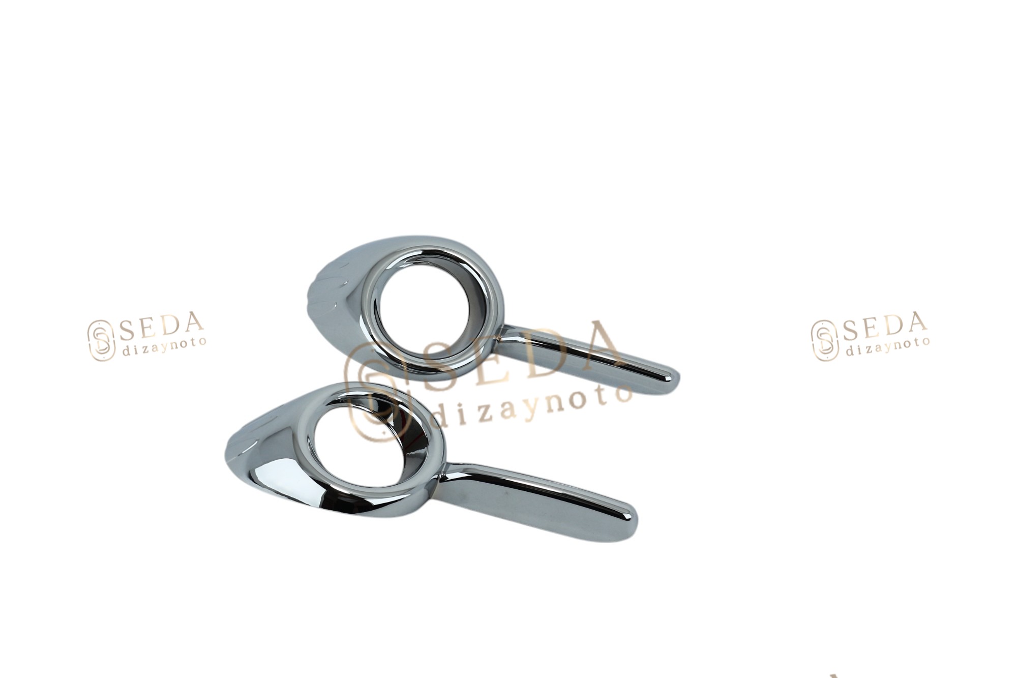 Fiat Doblo 2 Panel Van/Lav 2010 > 2014 Sis Farı Çerçevesi 2 Prç. ABS Krom