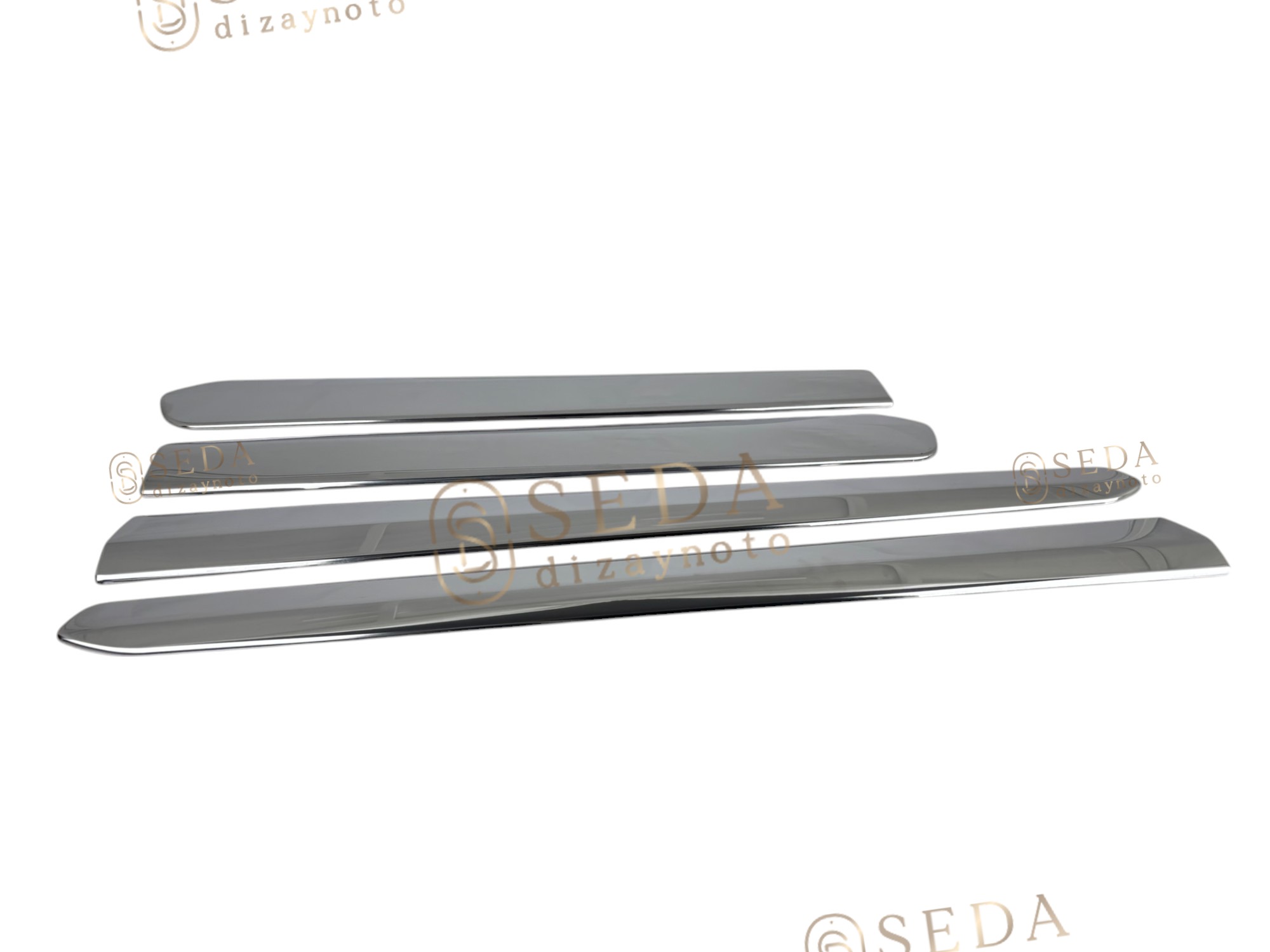 Fiat Doblo 2 Panel Van/Lav 2010 > Yan Kapı Çıtası 4 Prç. P. Çelik - Görsel 9