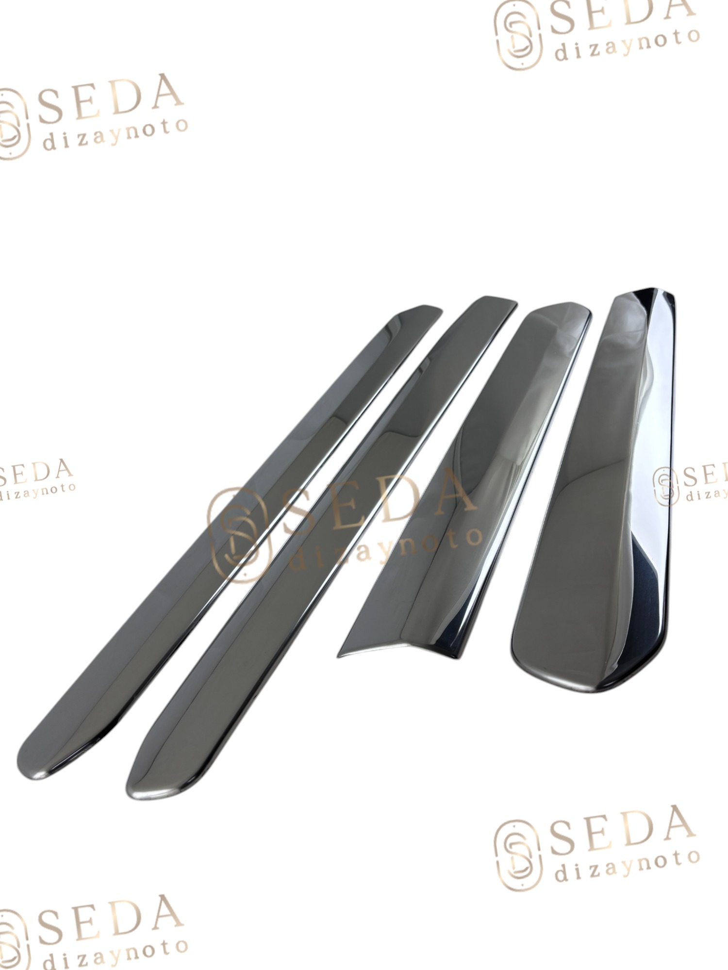 Fiat Doblo 2 Panel Van/Lav 2010 > Yan Kapı Çıtası 4 Prç. P. Çelik