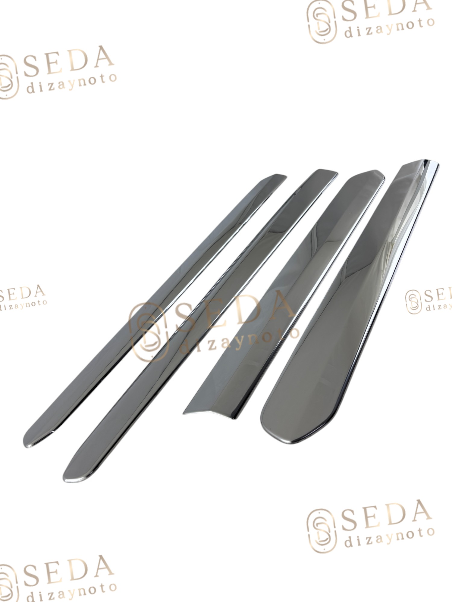 Fiat Doblo 2 Panel Van/Lav 2010 > Yan Kapı Çıtası 4 Prç. P. Çelik - Görsel 4