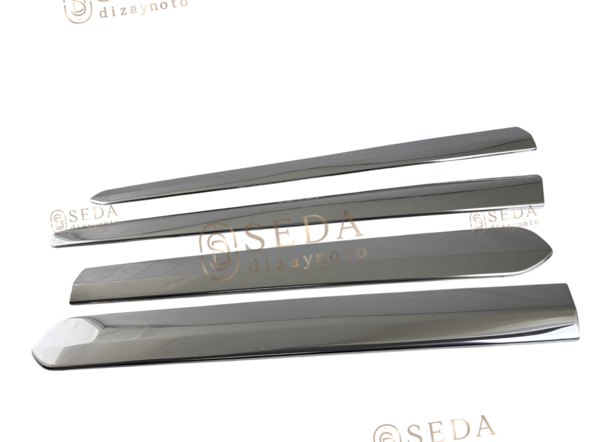 Fiat Doblo 2 Panel Van/Lav 2010 > Yan Kapı Çıtası 4 Prç. P. Çelik - Görsel 2