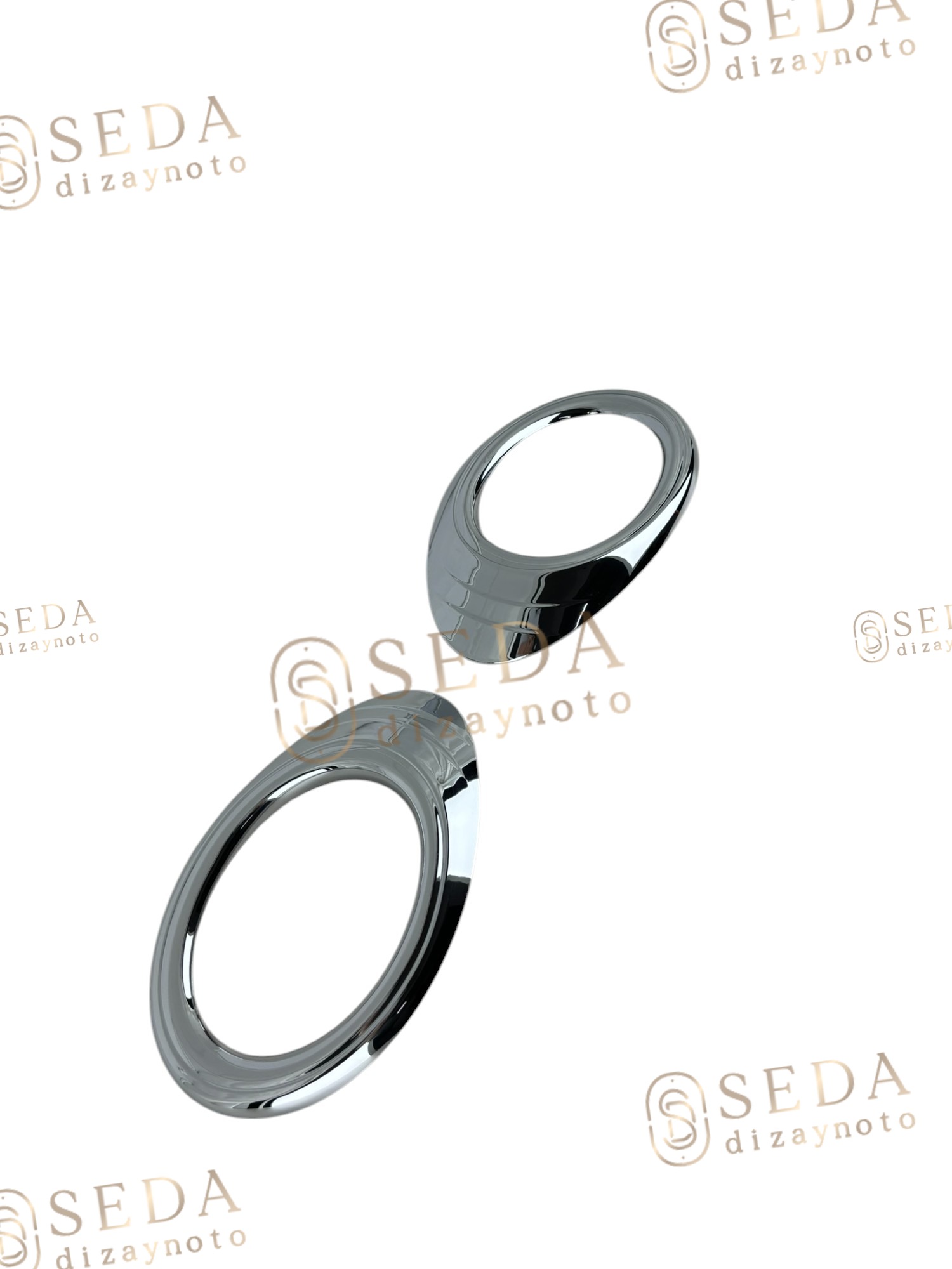 Ford Connect Panel Van/Lav 2009 > 2014 Sis Farı Çerçevesi 2 Prç. ABS Krom