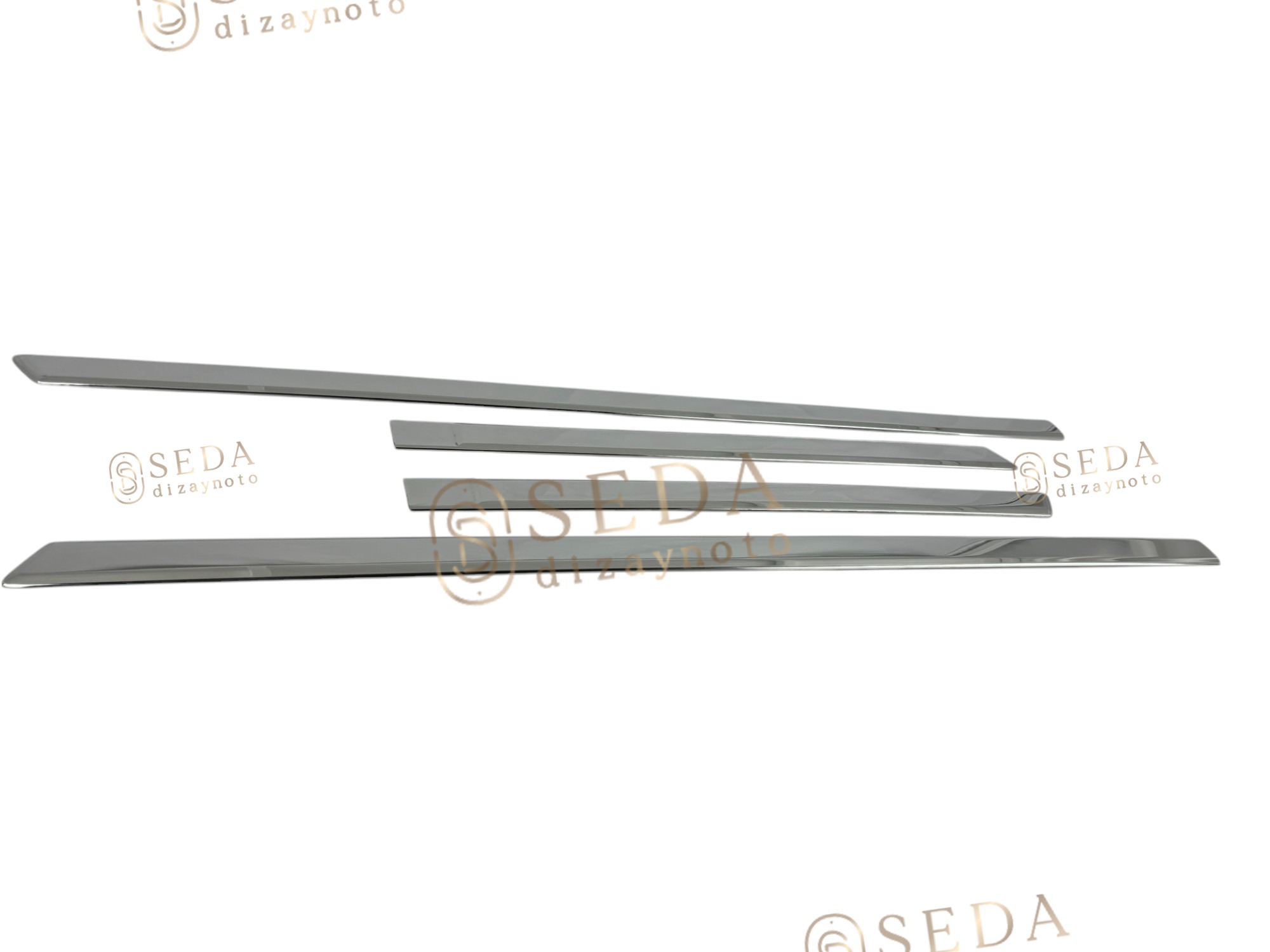 Ford Fiesta 5 HB /3d 2002 > 2006 Yan Kapı Çıtası 4 Prç. P. Çelik - Görsel 4