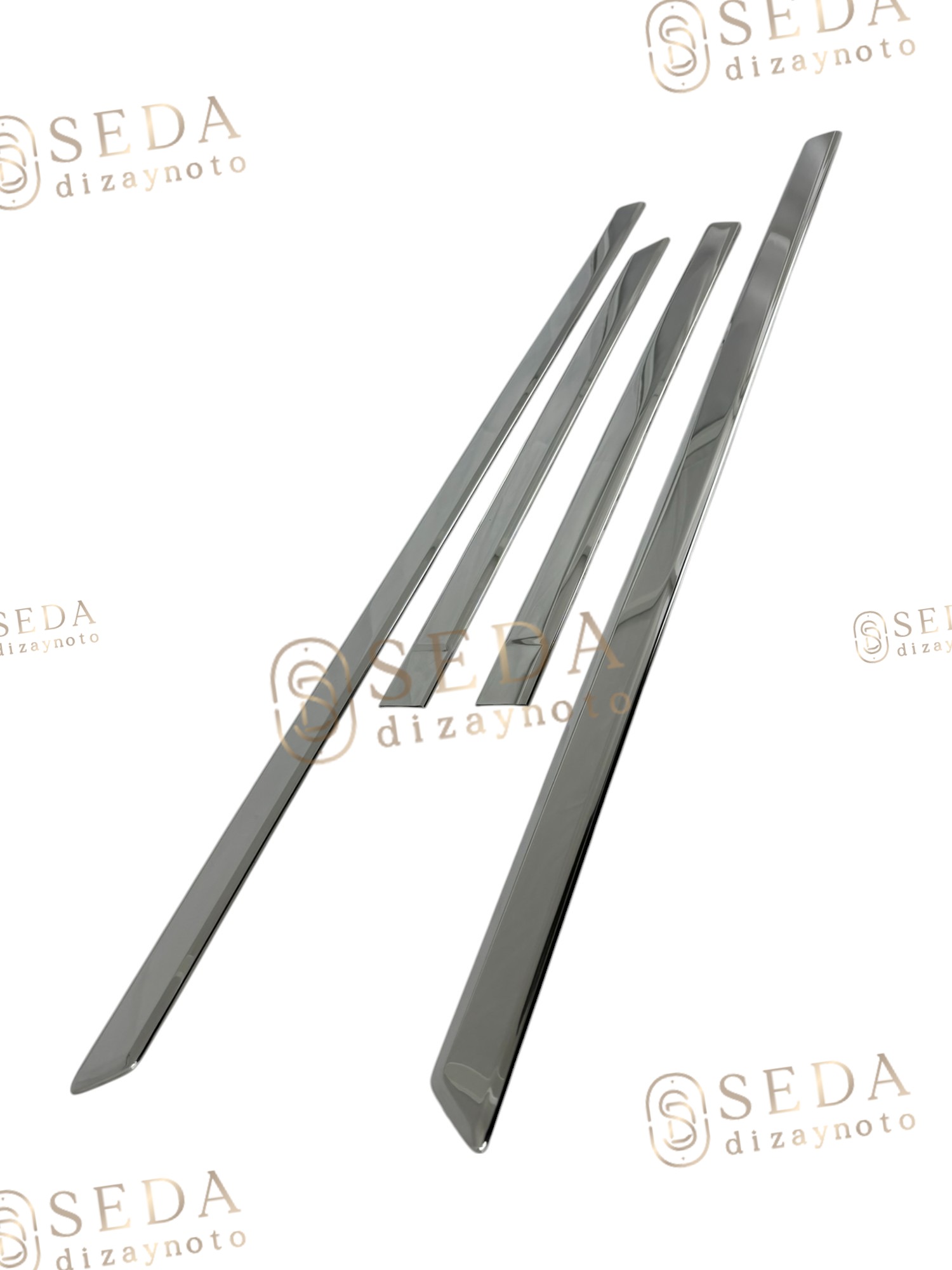 Ford Fiesta 5 HB /3d 2002 > 2006 Yan Kapı Çıtası 4 Prç. P. Çelik - Görsel 2