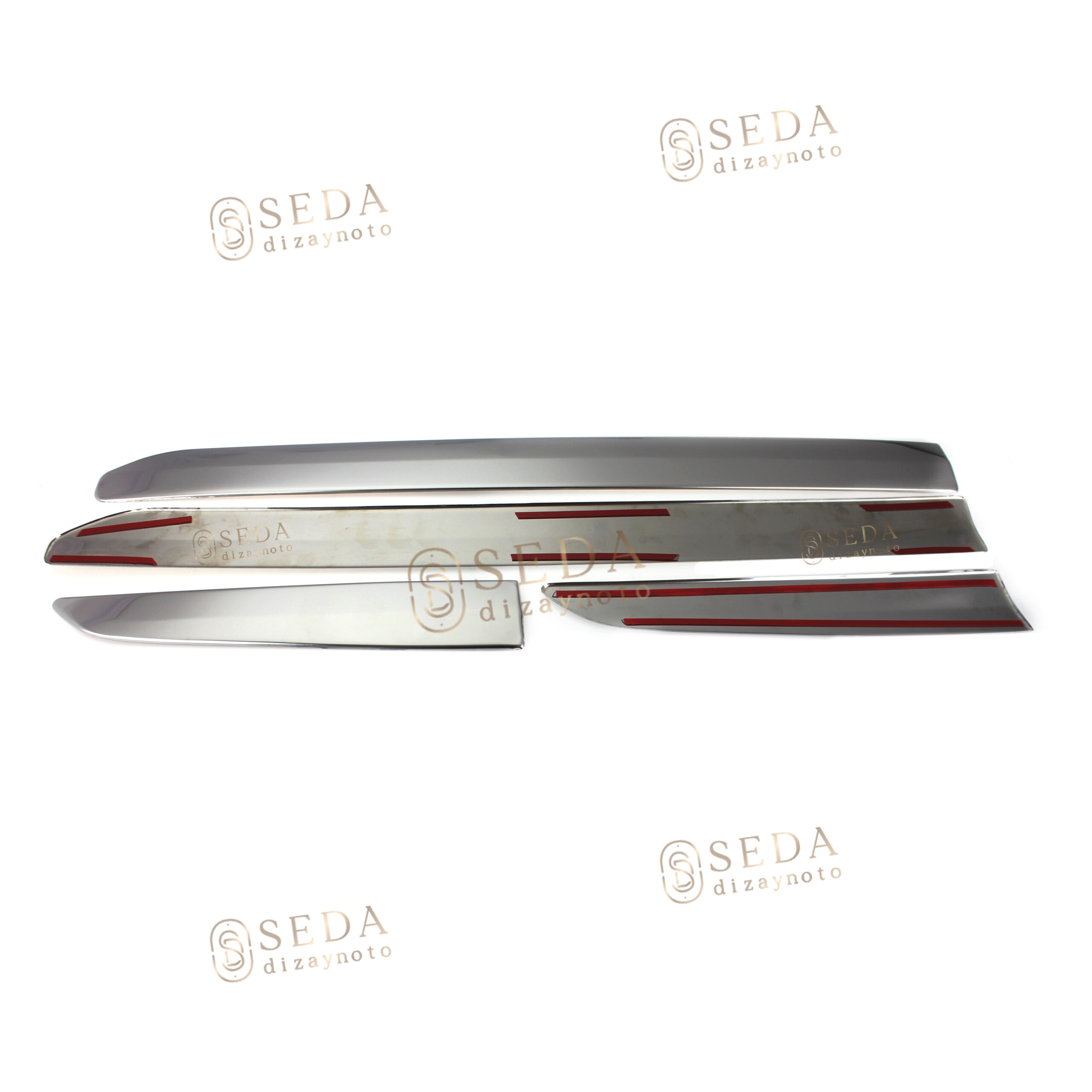 Ford Courier Van 2014 > 2023 Yan Kapı Çıtası 4 Prç. P. Çelik - Görsel 4