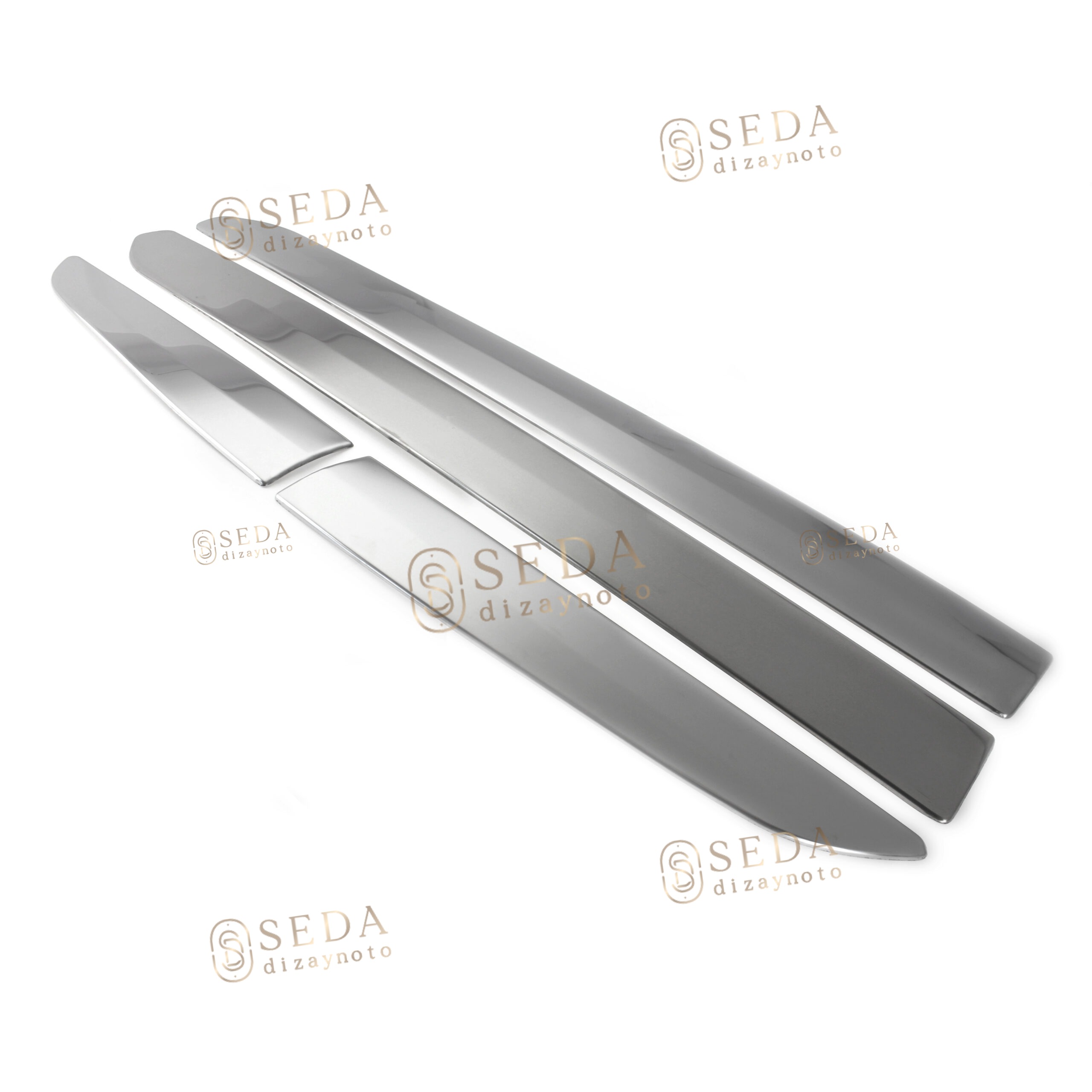 Ford Courier Van 2014 > 2023 Yan Kapı Çıtası 4 Prç. P. Çelik - Görsel 2