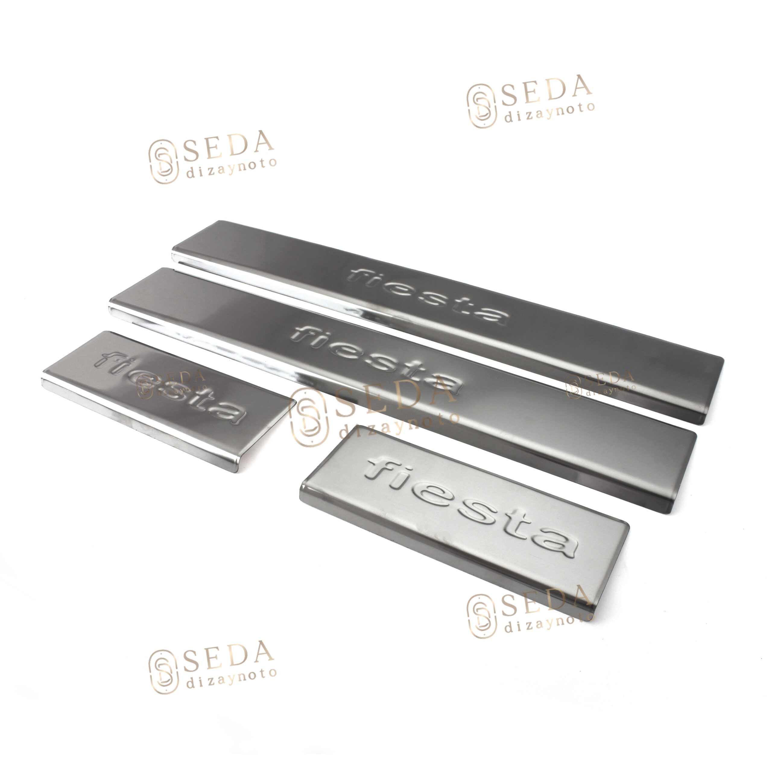 Ford Fiesta 5 HB 2002 > 2009 Kapı Eşiği 4 Prç. P. Çelik