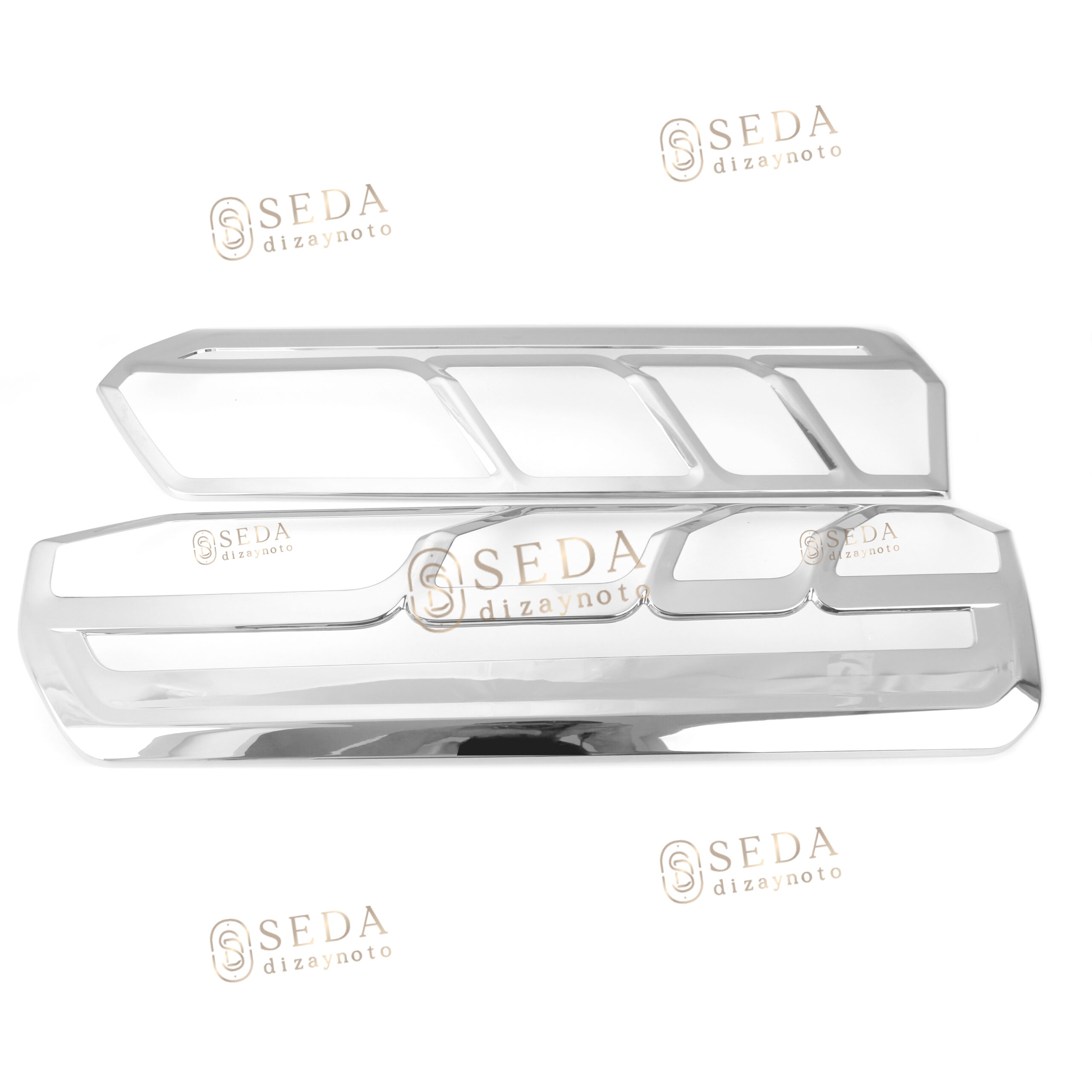 Ford Transit Van 2014 > Stop Çerçevesi 2 Prç. ABS Krom - Görsel 3