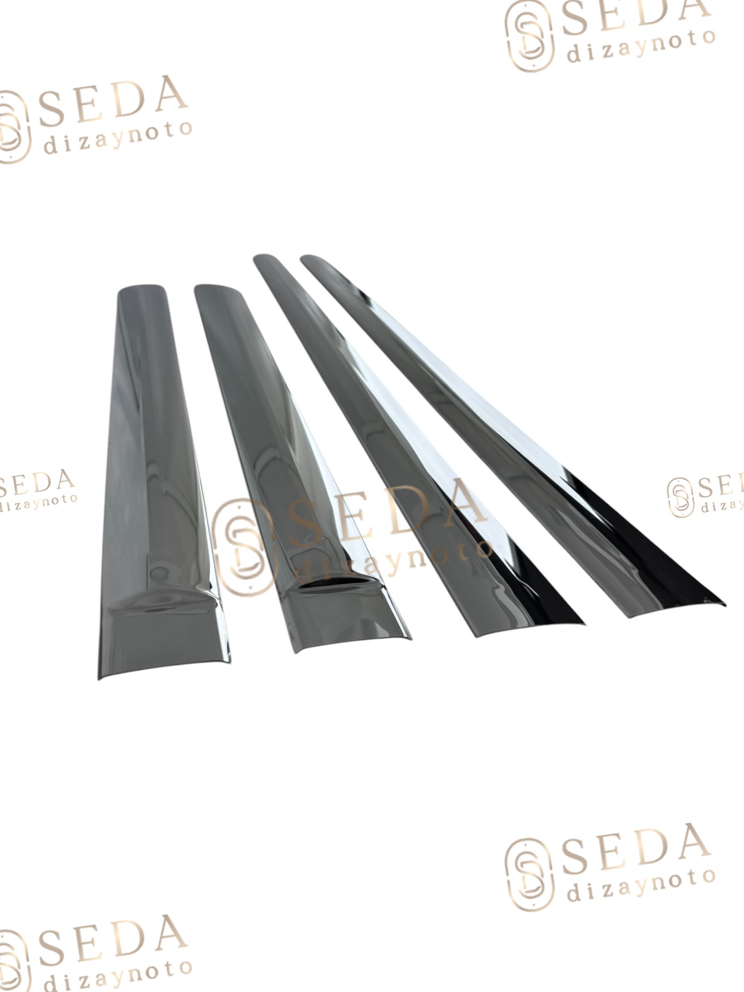 Peugeot 307 HB 2001 > 2008 Yan Kapı Çıtası 4 Prç. P. Çelik - Görsel 3