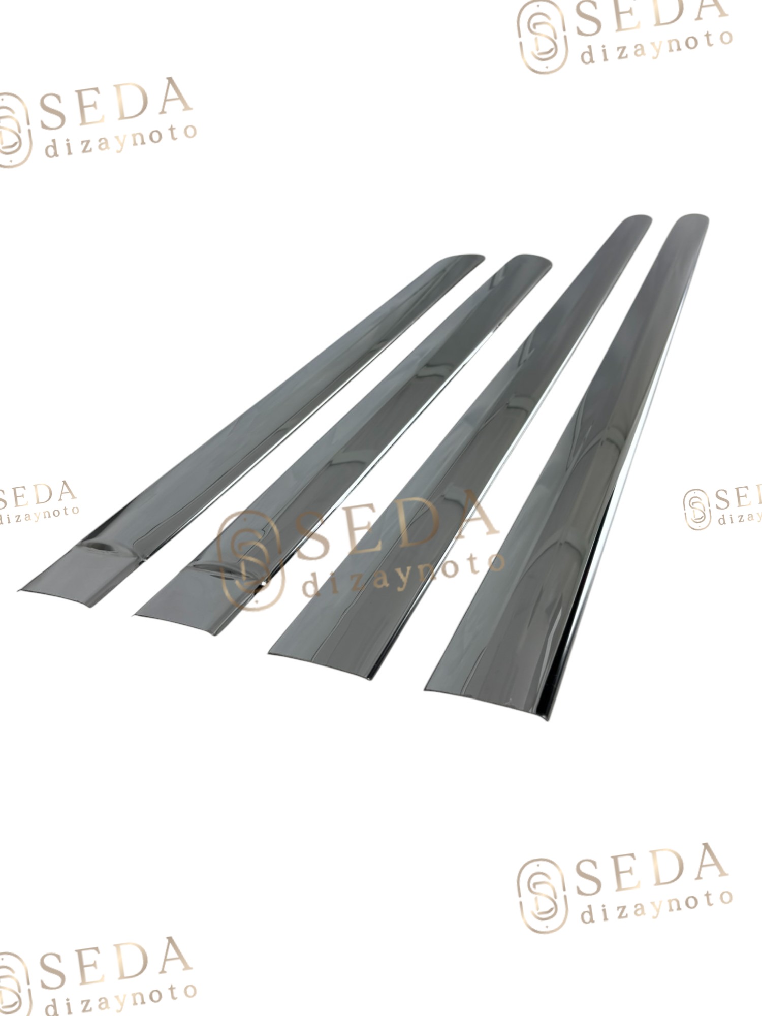 Peugeot 307 HB 2001 > 2008 Yan Kapı Çıtası 4 Prç. P. Çelik - Görsel 2