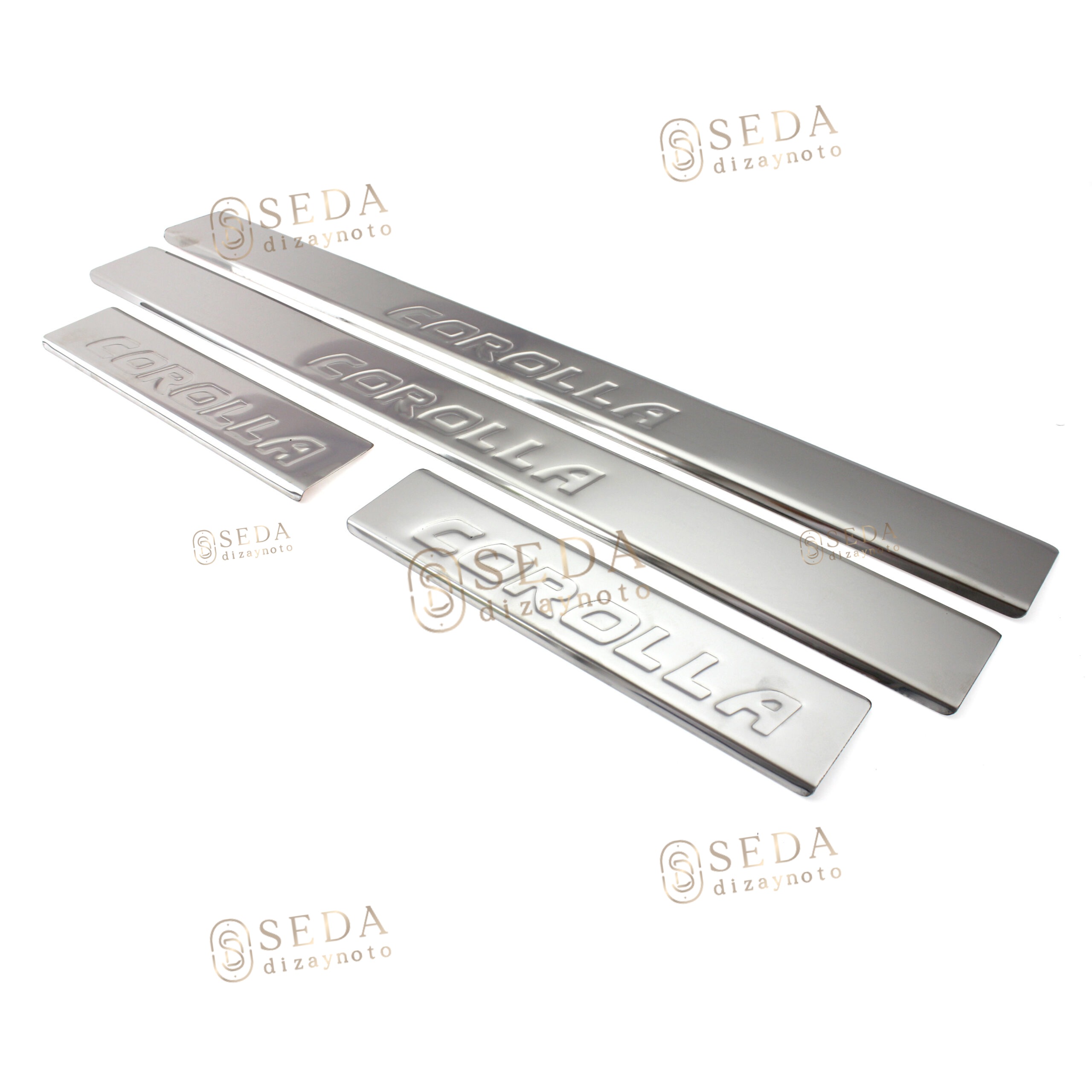 Toyota Corolla SD 2007 > 2012 Kapı Eşiği 4 Prç. P. Çelik