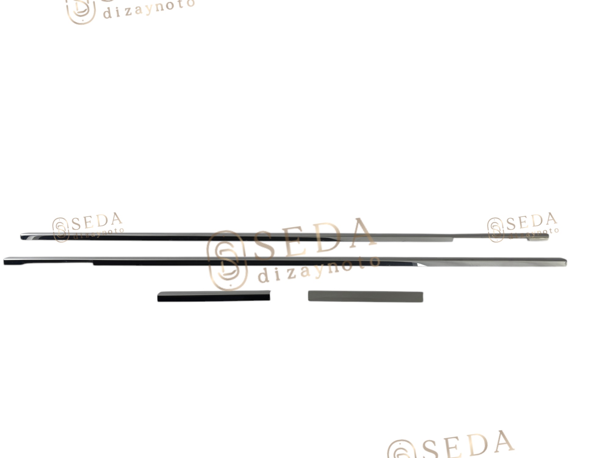 VW Caddy Mini Van 2003 > 2014 Cam Çıtası 4 Prç. P. Çelik