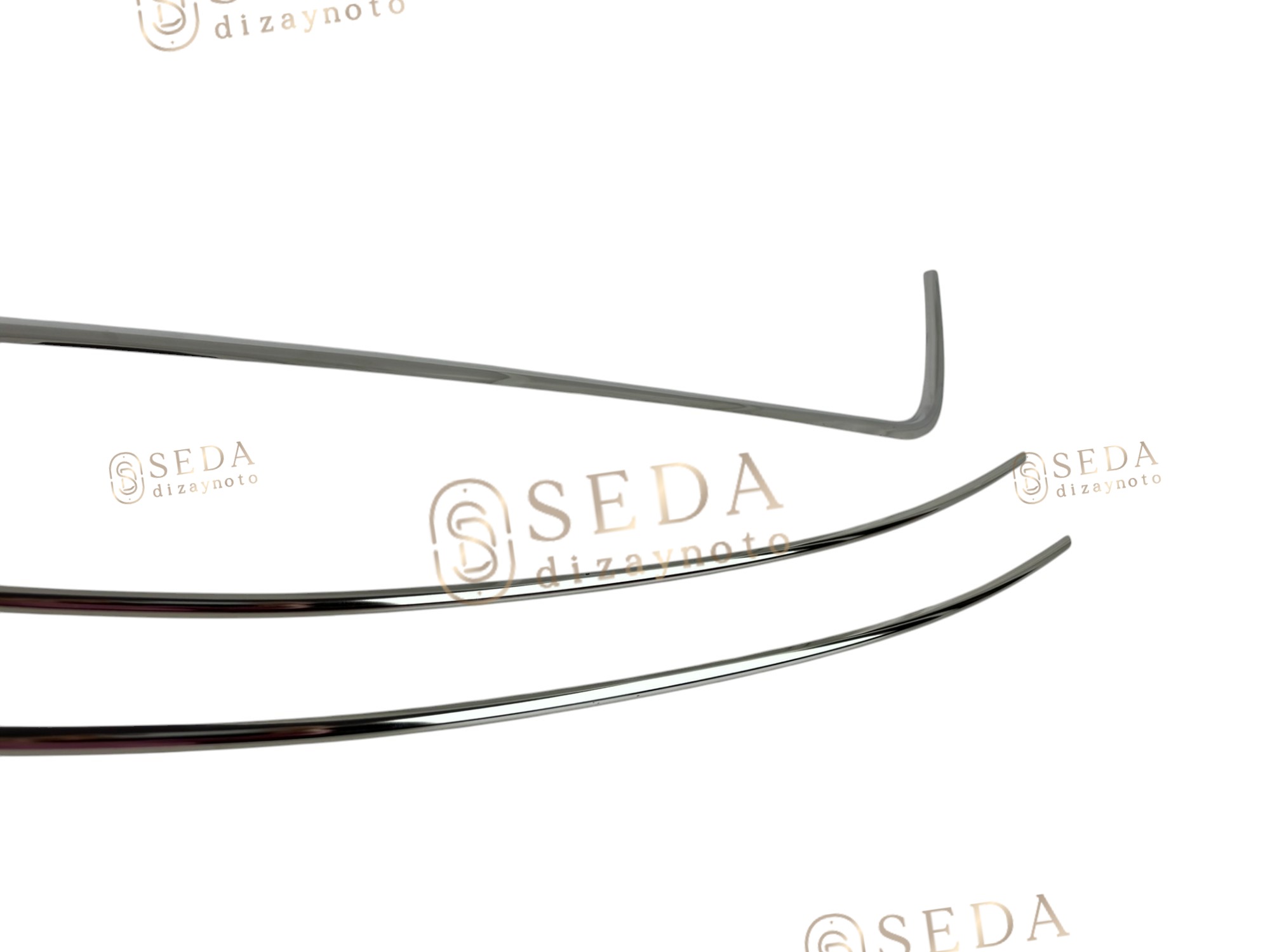 VW Caddy Mini Van 2010 > 2014 Ön Tampon Çıtası 3 Prç P. Çelik (Trendli - Görsel 5