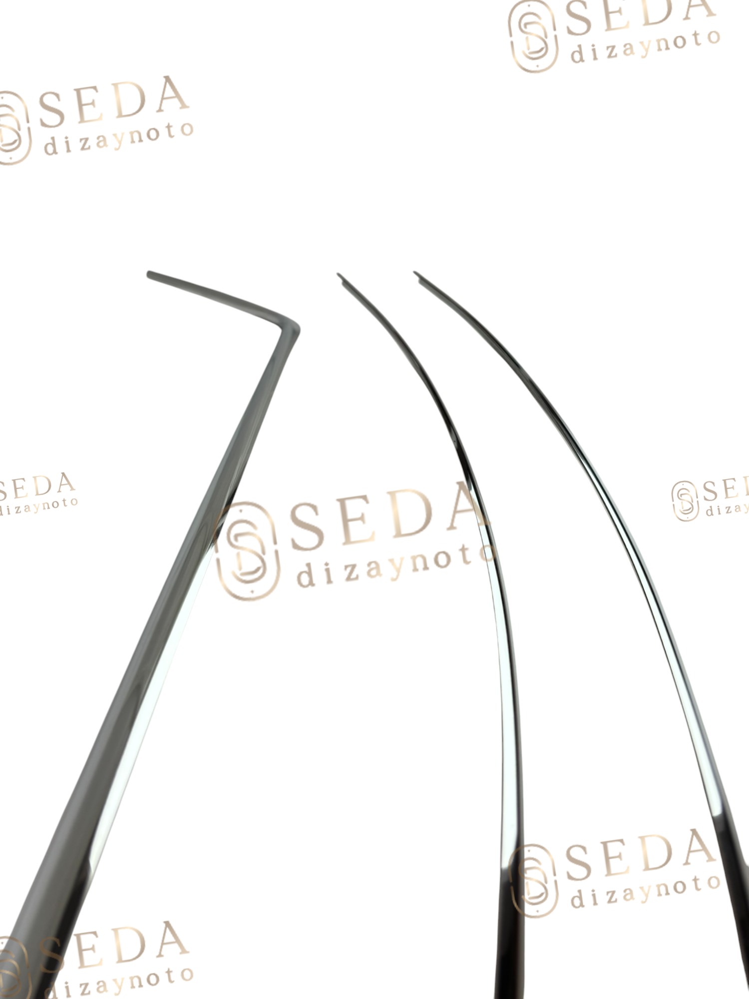 VW Caddy Mini Van 2010 > 2014 Ön Tampon Çıtası 3 Prç P. Çelik (Trendli